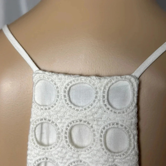 1.State ,dress,women M,white,crochet,big eyelet,halter dress,cotton,Resortwear - Picture 6 of 13